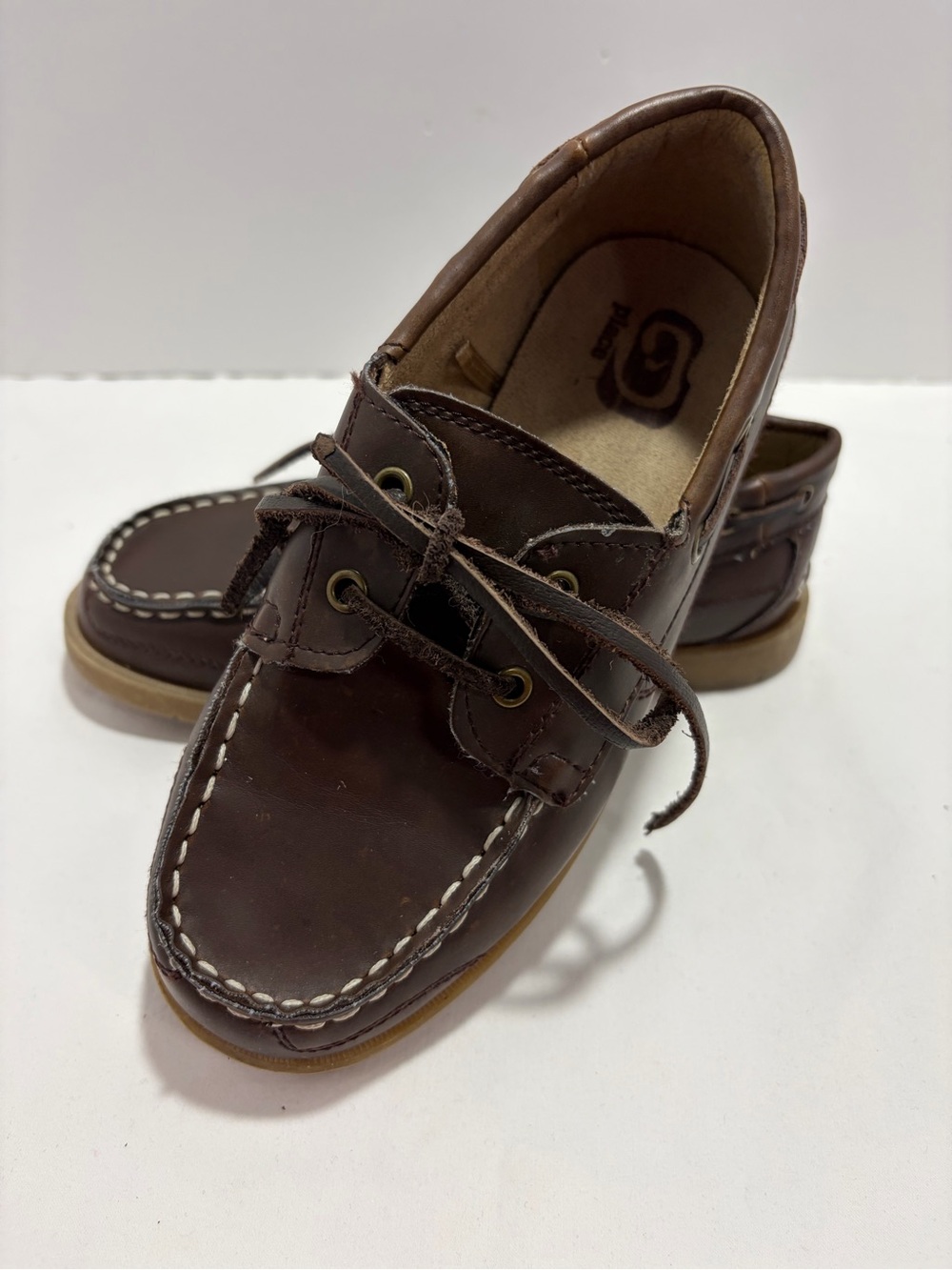 The Children's Place Brown Leather Boat Shoes